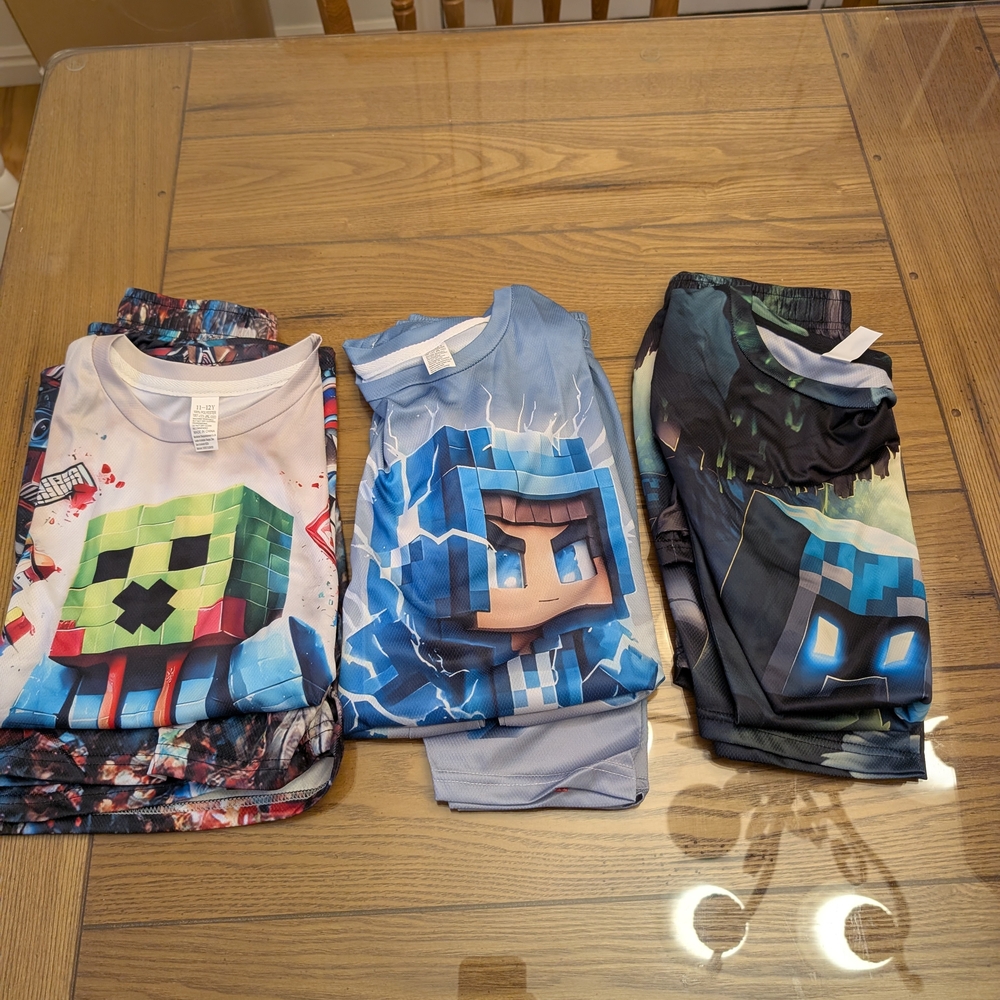 Kids Graphic Matching Set - Blue and Black